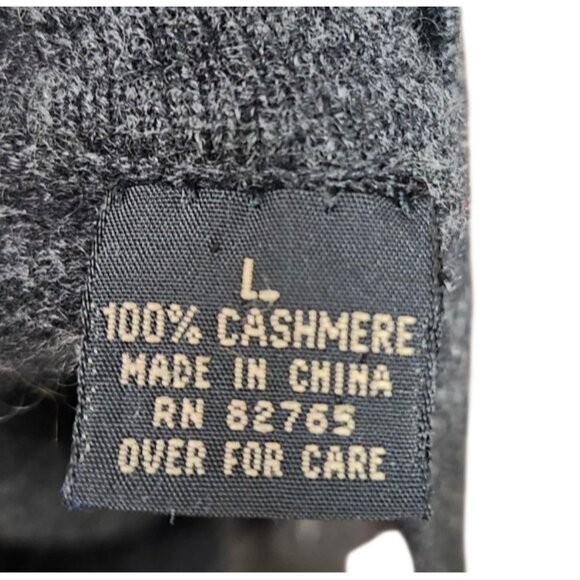 Metropolitan View 100% Cashmere Mens Polo Sweater L Gray Soft Luxury Knit Pullov - Picture 6 of 11